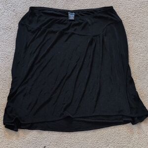 Citiknits Black Acetate & Spandex Circle Skirt Size 3X